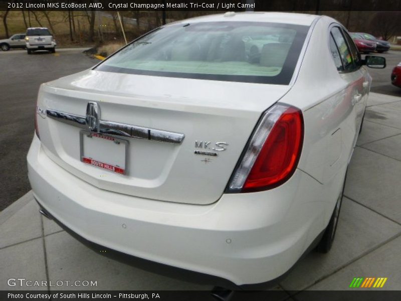 Crystal Champagne Metallic Tri-Coat / Light Camel 2012 Lincoln MKS EcoBoost AWD