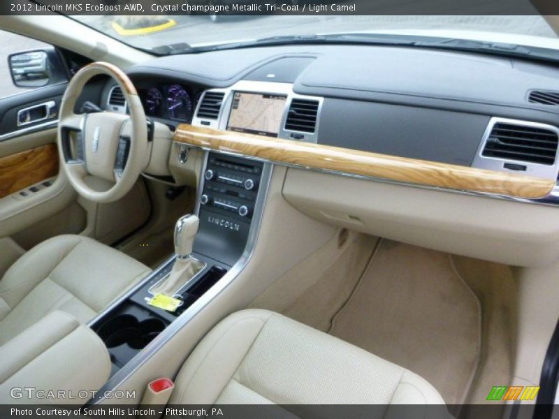 Crystal Champagne Metallic Tri-Coat / Light Camel 2012 Lincoln MKS EcoBoost AWD