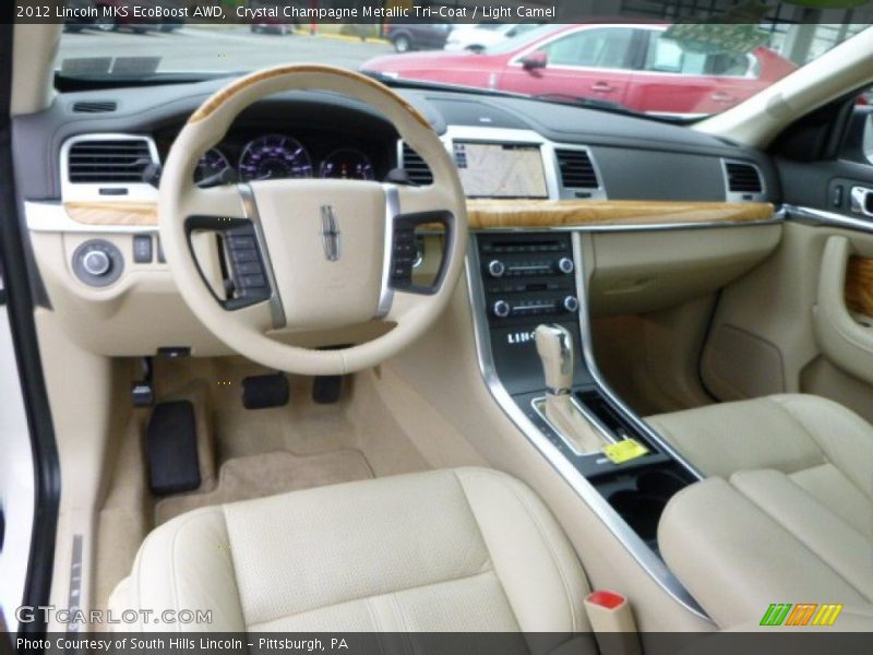 Crystal Champagne Metallic Tri-Coat / Light Camel 2012 Lincoln MKS EcoBoost AWD