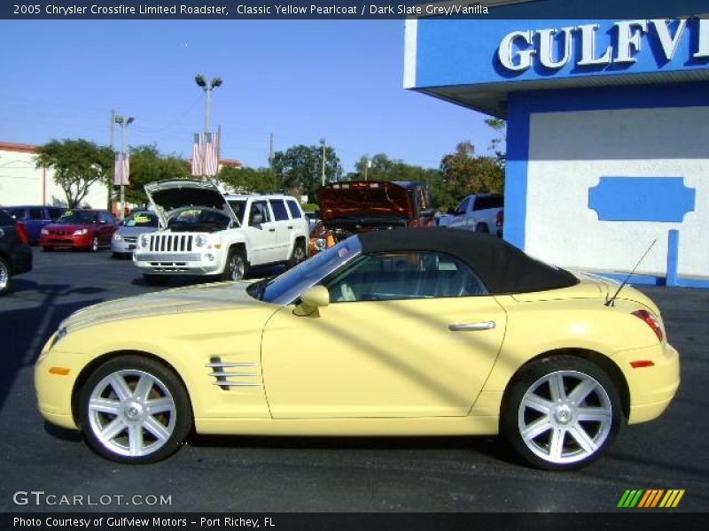 Classic Yellow Pearlcoat / Dark Slate Grey/Vanilla 2005 Chrysler Crossfire Limited Roadster