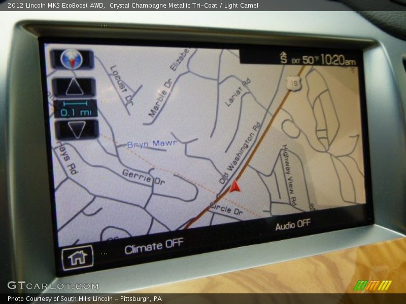 Crystal Champagne Metallic Tri-Coat / Light Camel 2012 Lincoln MKS EcoBoost AWD