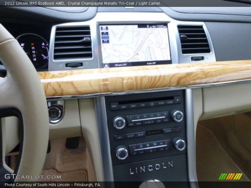 Crystal Champagne Metallic Tri-Coat / Light Camel 2012 Lincoln MKS EcoBoost AWD