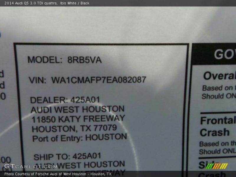 Ibis White / Black 2014 Audi Q5 3.0 TDI quattro