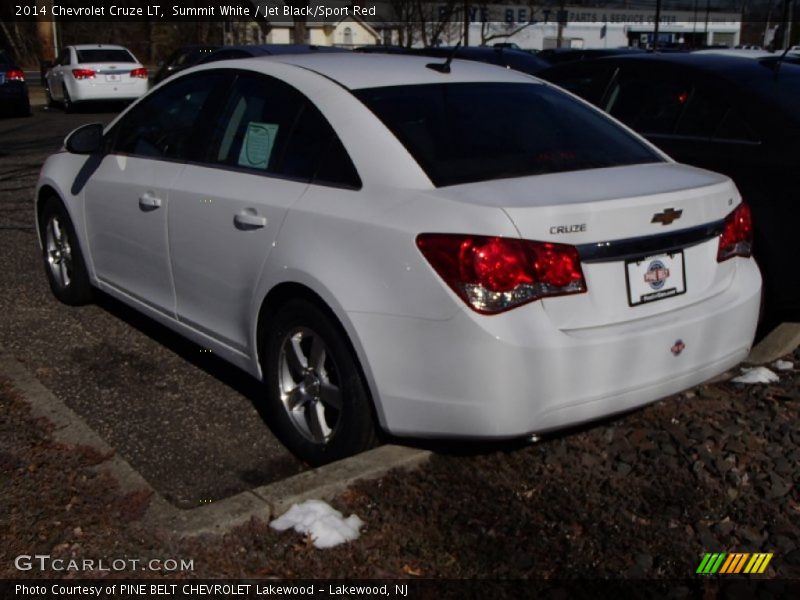 Summit White / Jet Black/Sport Red 2014 Chevrolet Cruze LT
