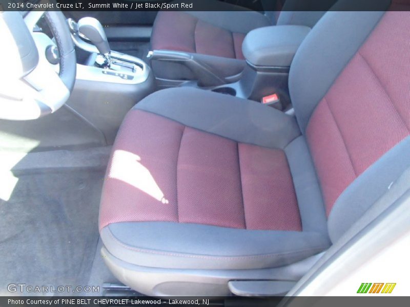 Summit White / Jet Black/Sport Red 2014 Chevrolet Cruze LT