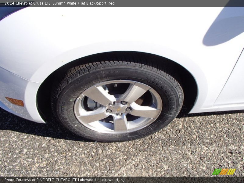 Summit White / Jet Black/Sport Red 2014 Chevrolet Cruze LT