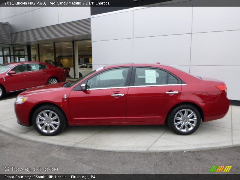 Red Candy Metallic / Dark Charcoal 2011 Lincoln MKZ AWD