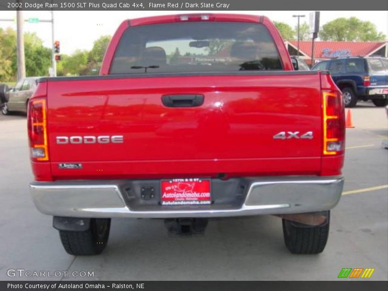 Flame Red / Dark Slate Gray 2002 Dodge Ram 1500 SLT Plus Quad Cab 4x4
