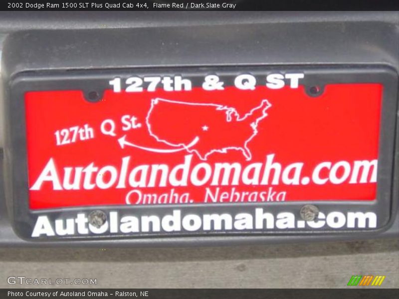 Flame Red / Dark Slate Gray 2002 Dodge Ram 1500 SLT Plus Quad Cab 4x4
