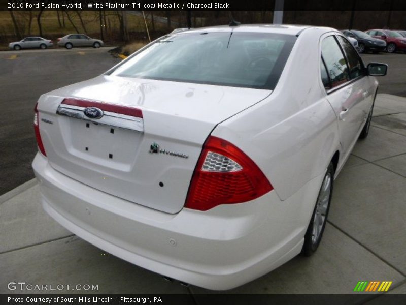 White Platinum Tri-coat Metallic / Charcoal Black 2010 Ford Fusion Hybrid