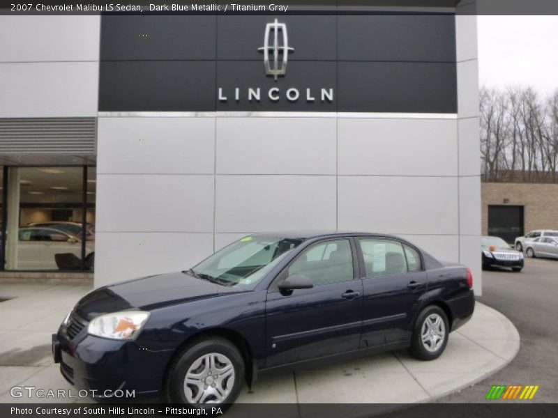Dark Blue Metallic / Titanium Gray 2007 Chevrolet Malibu LS Sedan