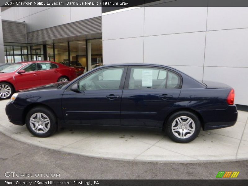 Dark Blue Metallic / Titanium Gray 2007 Chevrolet Malibu LS Sedan