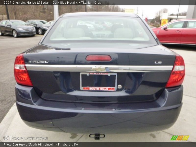 Dark Blue Metallic / Titanium Gray 2007 Chevrolet Malibu LS Sedan
