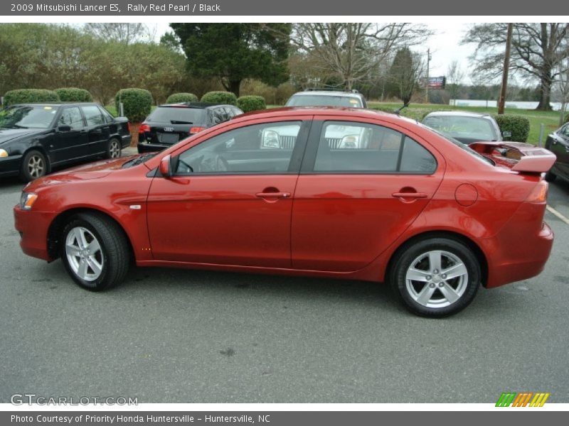 Rally Red Pearl / Black 2009 Mitsubishi Lancer ES
