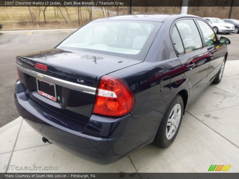 Dark Blue Metallic / Titanium Gray 2007 Chevrolet Malibu LS Sedan