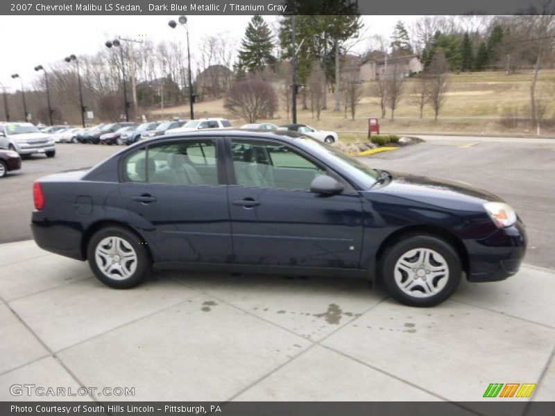 Dark Blue Metallic / Titanium Gray 2007 Chevrolet Malibu LS Sedan
