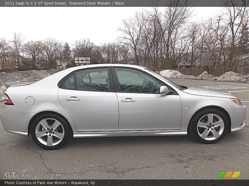 Diamond Silver Metallic / Black 2011 Saab 9-3 2.0T Sport Sedan