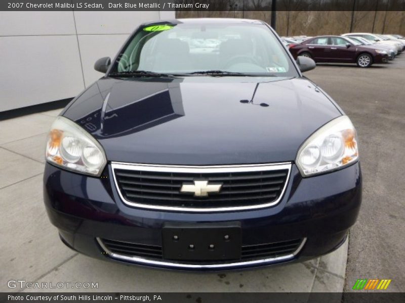 Dark Blue Metallic / Titanium Gray 2007 Chevrolet Malibu LS Sedan