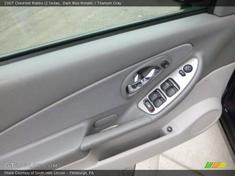 Dark Blue Metallic / Titanium Gray 2007 Chevrolet Malibu LS Sedan