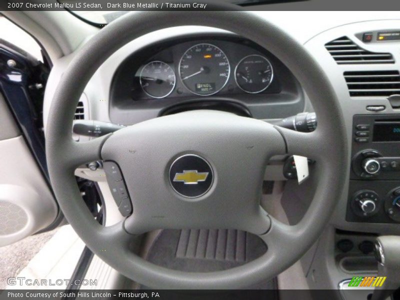 Dark Blue Metallic / Titanium Gray 2007 Chevrolet Malibu LS Sedan