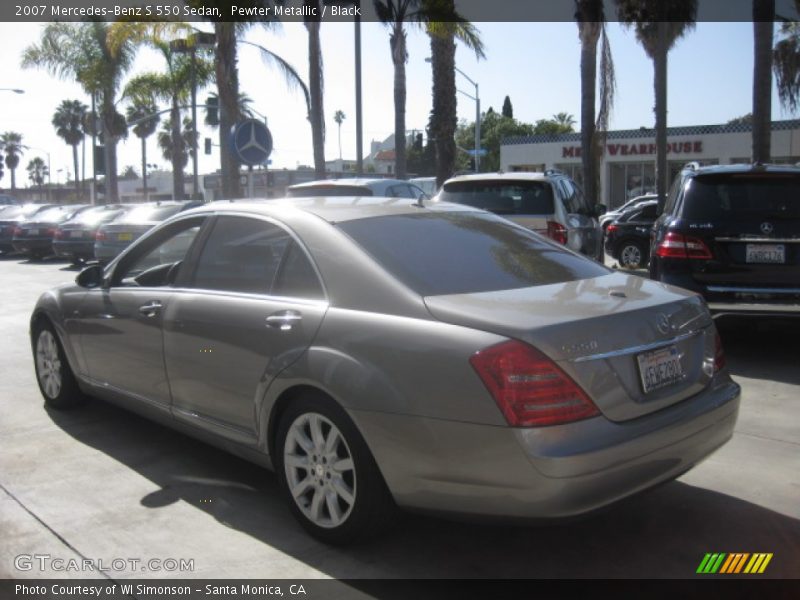 Pewter Metallic / Black 2007 Mercedes-Benz S 550 Sedan