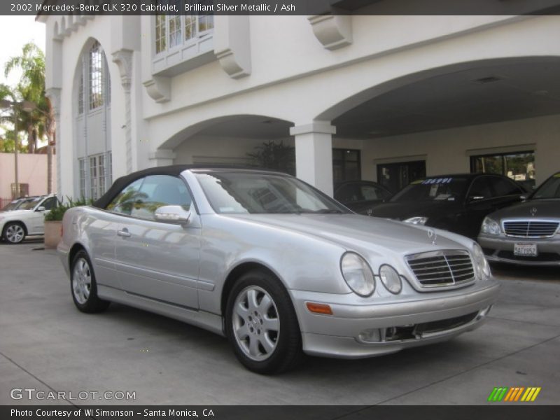Brilliant Silver Metallic / Ash 2002 Mercedes-Benz CLK 320 Cabriolet