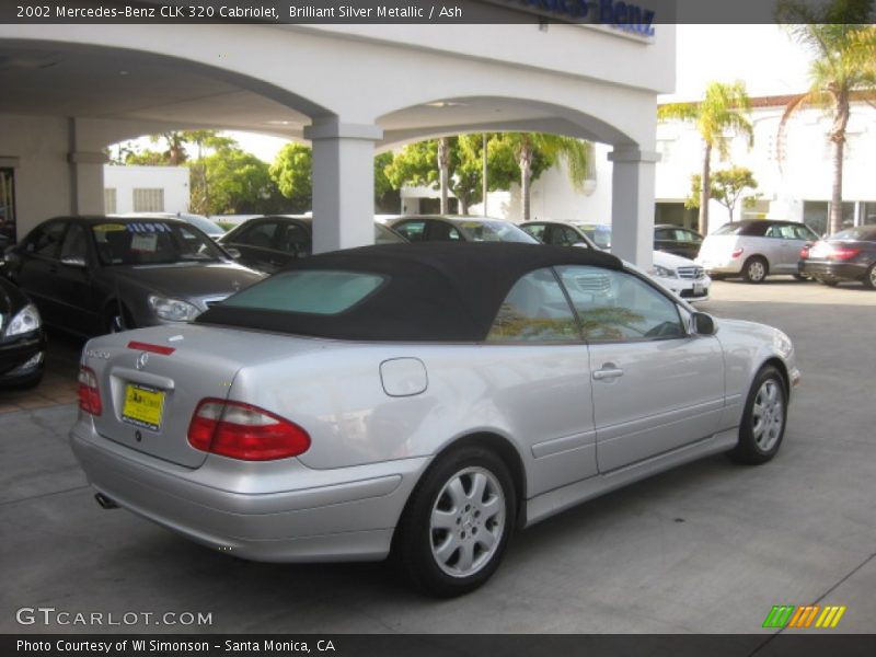 Brilliant Silver Metallic / Ash 2002 Mercedes-Benz CLK 320 Cabriolet