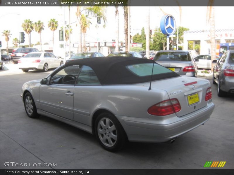 Brilliant Silver Metallic / Ash 2002 Mercedes-Benz CLK 320 Cabriolet