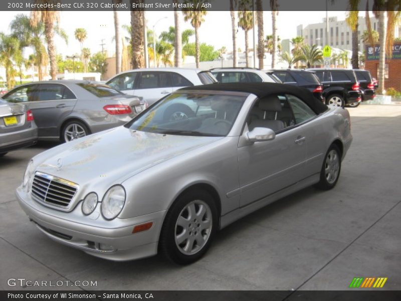 Brilliant Silver Metallic / Ash 2002 Mercedes-Benz CLK 320 Cabriolet