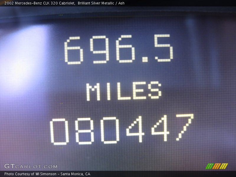 Brilliant Silver Metallic / Ash 2002 Mercedes-Benz CLK 320 Cabriolet