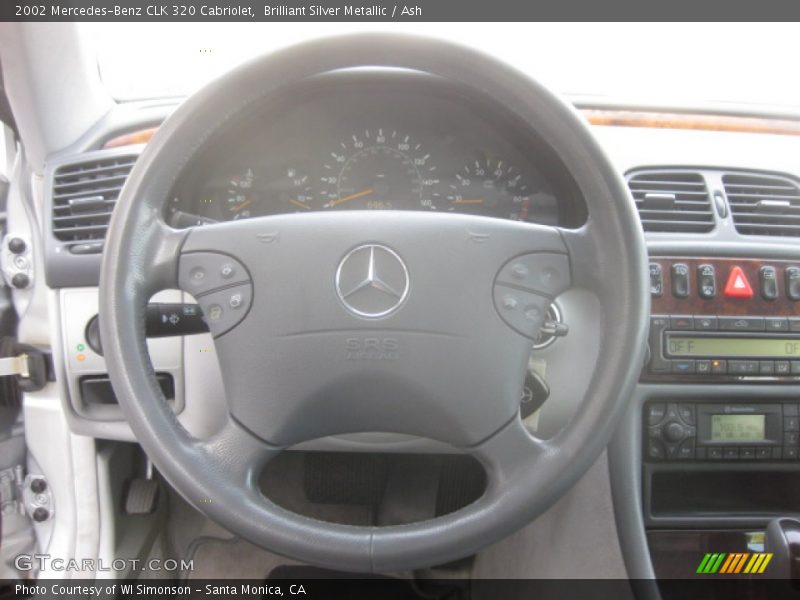 Brilliant Silver Metallic / Ash 2002 Mercedes-Benz CLK 320 Cabriolet