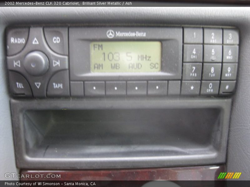 Brilliant Silver Metallic / Ash 2002 Mercedes-Benz CLK 320 Cabriolet