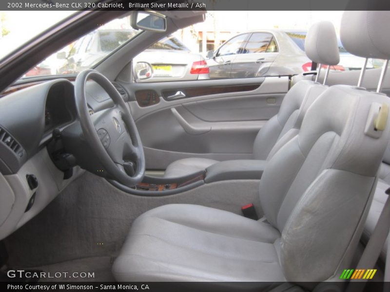 Brilliant Silver Metallic / Ash 2002 Mercedes-Benz CLK 320 Cabriolet