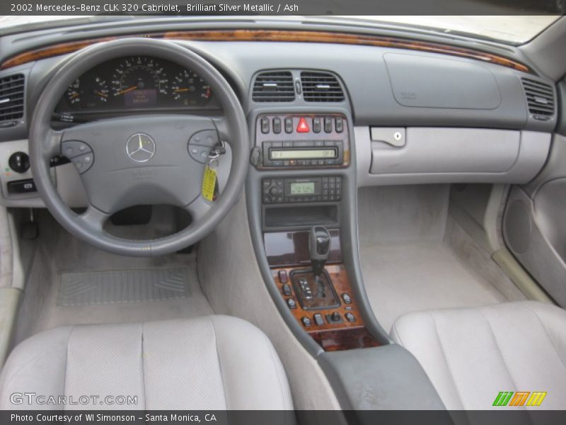 Brilliant Silver Metallic / Ash 2002 Mercedes-Benz CLK 320 Cabriolet