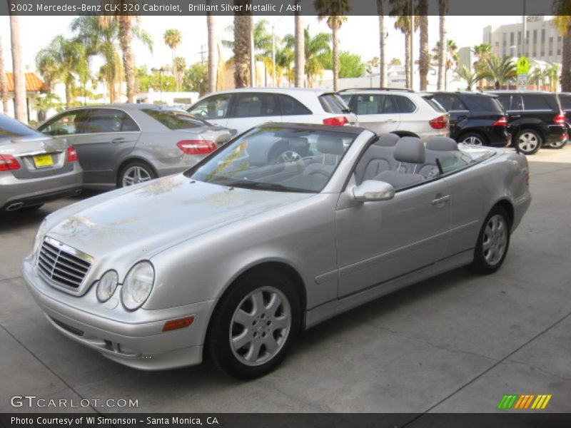Brilliant Silver Metallic / Ash 2002 Mercedes-Benz CLK 320 Cabriolet