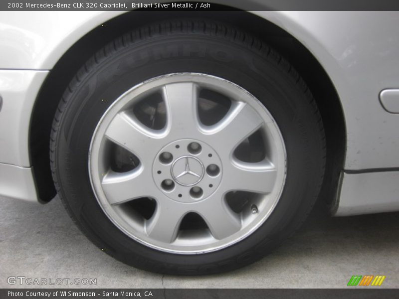 Brilliant Silver Metallic / Ash 2002 Mercedes-Benz CLK 320 Cabriolet