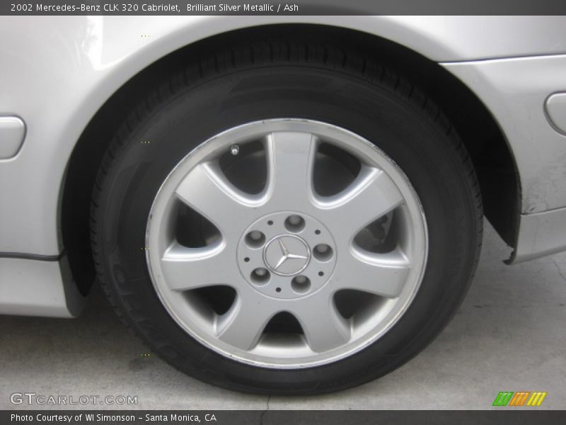 Brilliant Silver Metallic / Ash 2002 Mercedes-Benz CLK 320 Cabriolet