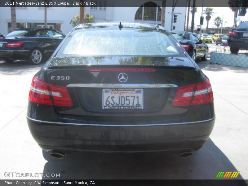 Black / Black 2011 Mercedes-Benz E 350 Coupe