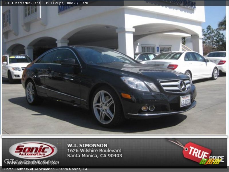 Black / Black 2011 Mercedes-Benz E 350 Coupe