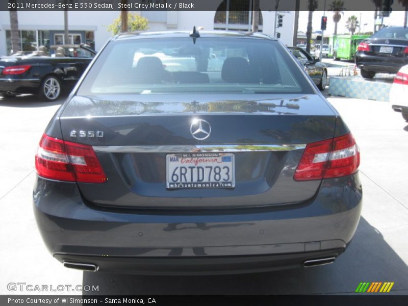 Steel Grey Metallic / Black 2011 Mercedes-Benz E 550 Sedan