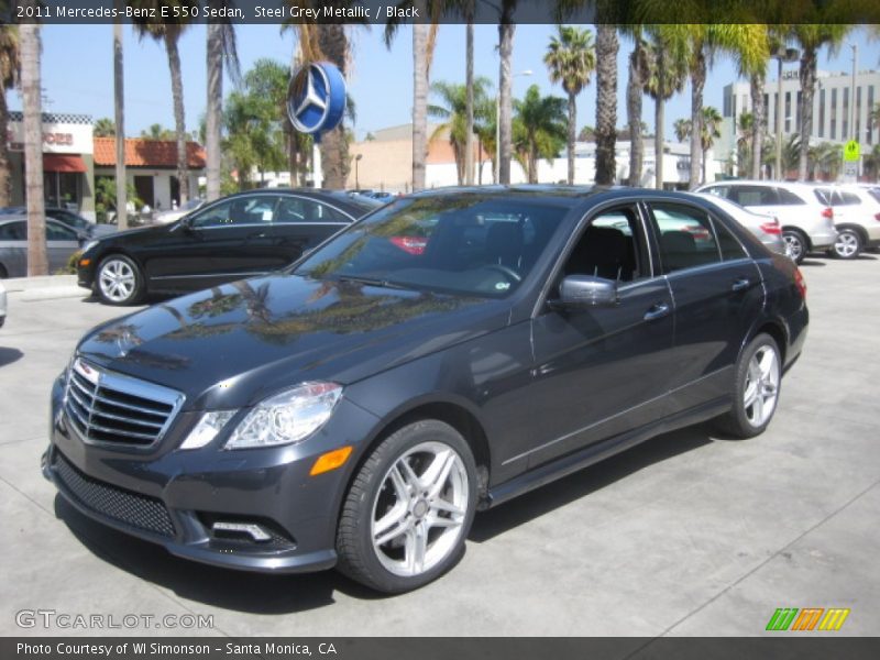 Steel Grey Metallic / Black 2011 Mercedes-Benz E 550 Sedan