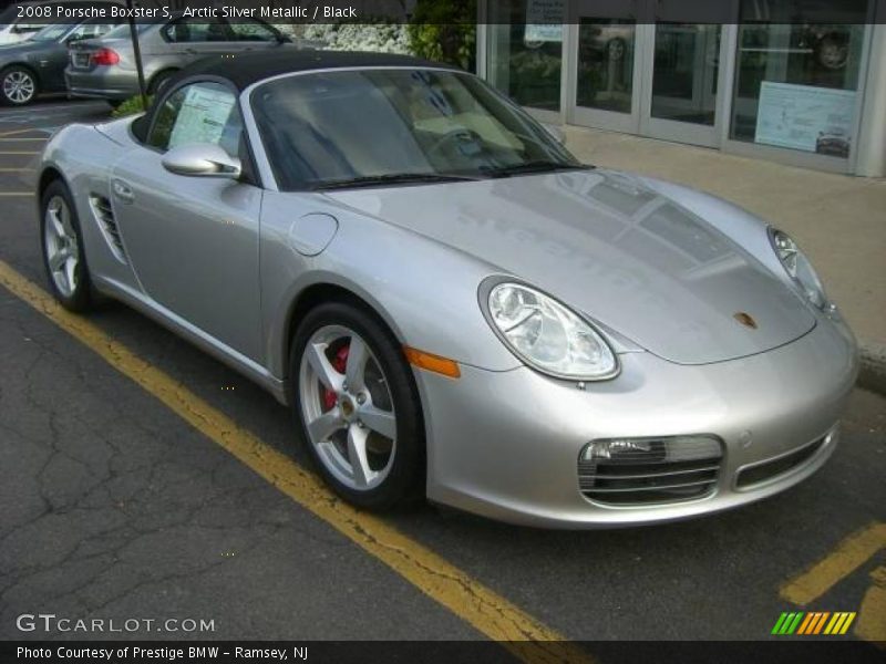 Arctic Silver Metallic / Black 2008 Porsche Boxster S