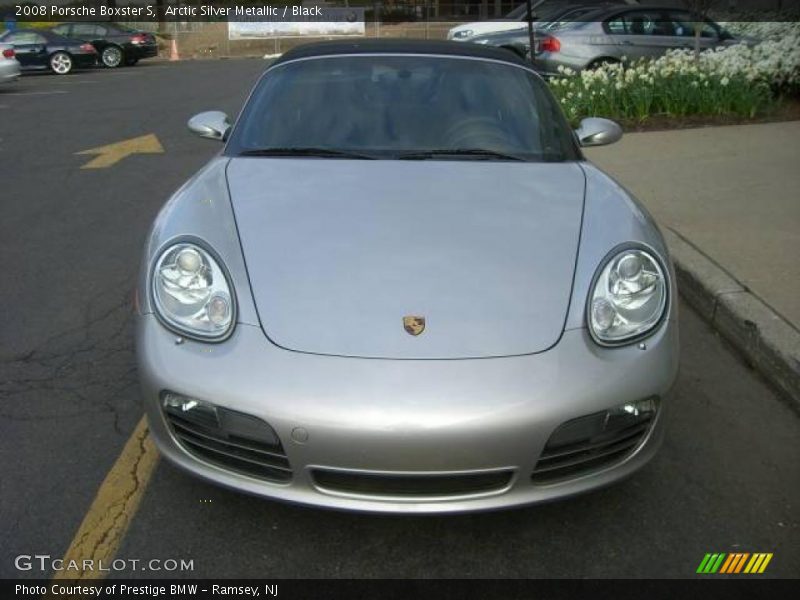 Arctic Silver Metallic / Black 2008 Porsche Boxster S