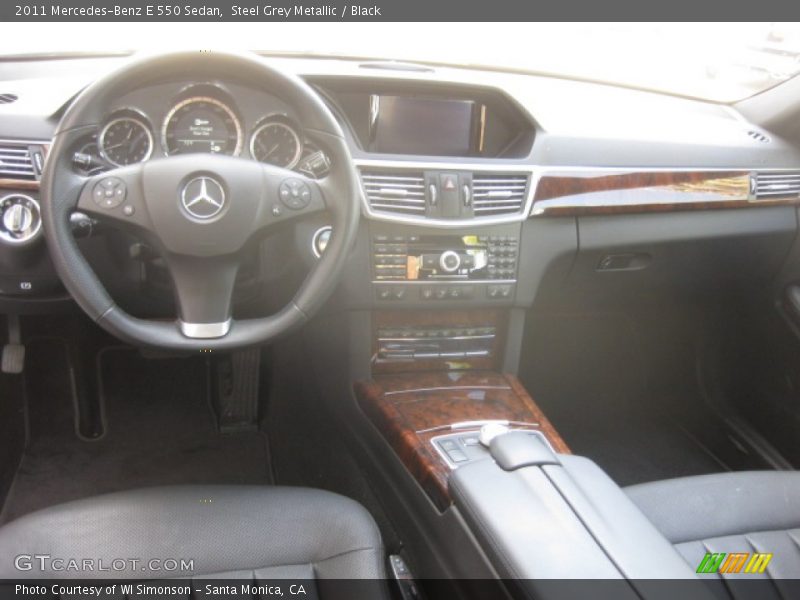 Steel Grey Metallic / Black 2011 Mercedes-Benz E 550 Sedan