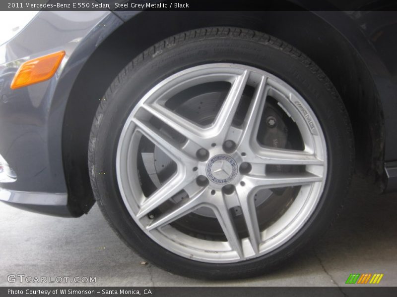 Steel Grey Metallic / Black 2011 Mercedes-Benz E 550 Sedan