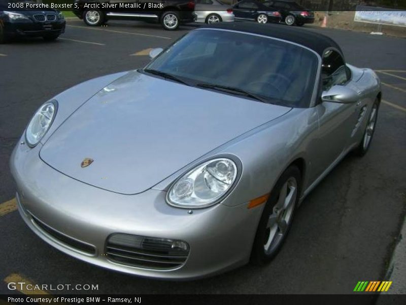 Arctic Silver Metallic / Black 2008 Porsche Boxster S