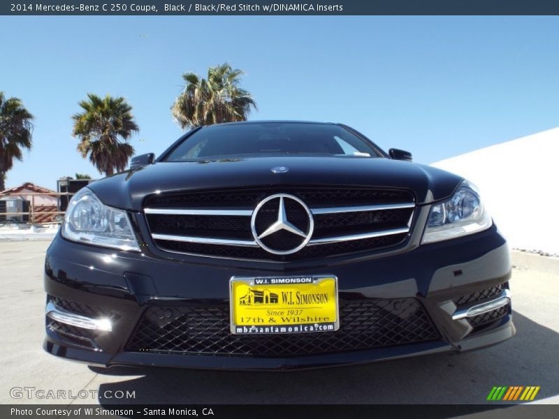Black / Black/Red Stitch w/DINAMICA Inserts 2014 Mercedes-Benz C 250 Coupe