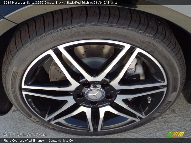 Black / Black/Red Stitch w/DINAMICA Inserts 2014 Mercedes-Benz C 250 Coupe
