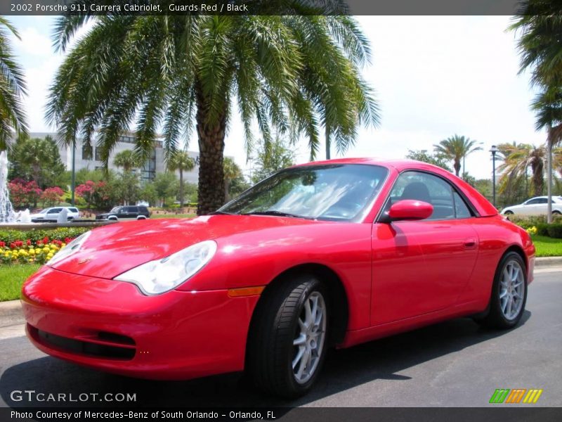 Guards Red / Black 2002 Porsche 911 Carrera Cabriolet