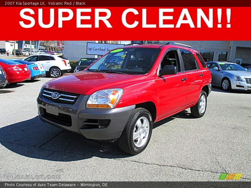 Volcanic Red / Black 2007 Kia Sportage LX